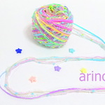 ユニコーンカラー☆再販6★引き揃え糸２０g★手染め糸★変わり糸★オリジナル★ラッピング糸☆arinco