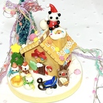 パンダクロース参上🐼まあるい樹脂粘土ボディ💕クリスマス　バージョンです