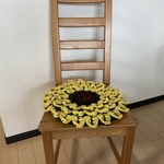 デイジーのざぶとん(花びら黄×芯緑)
