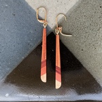 寄木細工のピアス<red×pnk×wht>