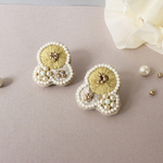 ビーズ刺繍＊ flower×flowerピアス