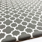 110×50 生地 布 モロッカン グレー 綿オックス コットン100% 50cm単位販売 商用利用可 タイル柄 おしゃれ 入園入学準備 かわいい ヌノズキ 布好き