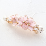 桜とパールのバレッタ