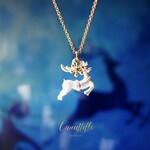 【☆クリスマス期間限定☆】14kgf サンタクロースのトナカイ・ネックレス  ~reindeer~