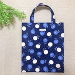 ミニトート＊A4 ＊手提げ＊ぺたんこバッグ＊北欧＊ネイビー