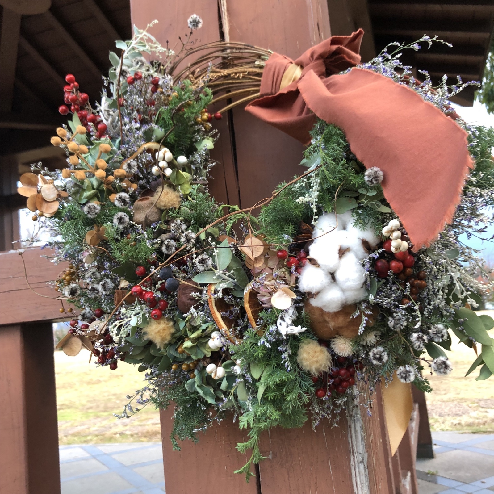 ⭐︎人気商品 クリスマス リース キャンドルリース ドライフラワー