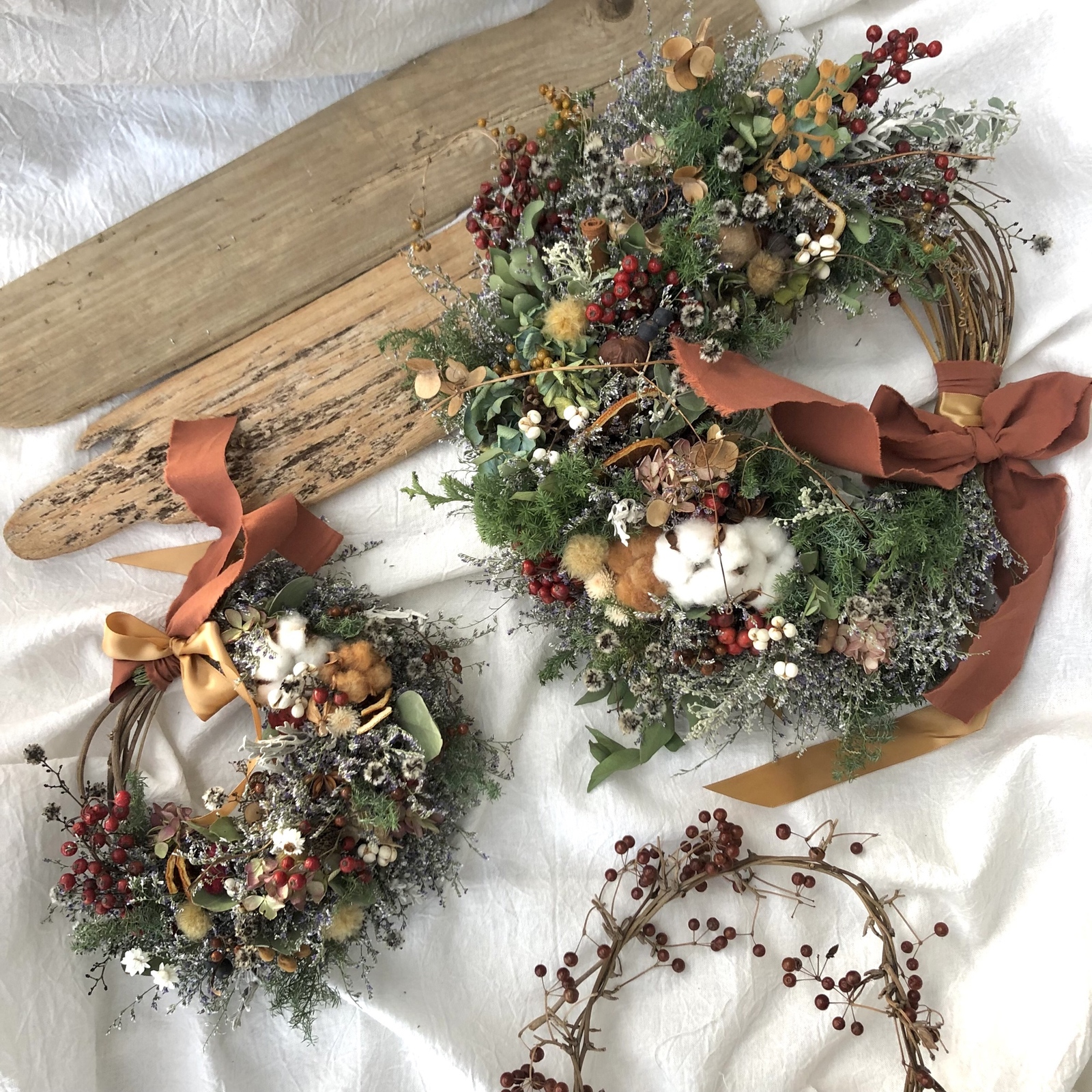 ⭐︎人気商品 クリスマス リース キャンドルリース ドライフラワー
