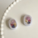 𝕜𝕦*𝕞𝕠𝕞𝕠𖦥⚘𖡡𖤣秋のキャンディー フラワー レジン 小ぶり ピアス