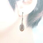 （送料無料）メダイのピアス（シルバー）　※マスクチャーム・イヤリングに変更可能