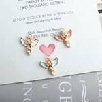 カン付き 天使 エンジェル チャーム アクセサリーパーツ アクセサリートップ ハンドメイド 手芸 DIY クラフト 2個