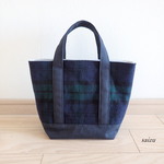 トートバッグ　帆布×ブラックウォッチ