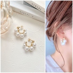 再販です𓂃★*silver925芯𓐍大小パールのフープピアス𓐍