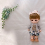 メルちゃん ソランちゃん　グレークマさんトレーナー＆かぼちゃパンツとヘアバンド