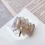 鉱石  gold  charm❁⃘*.ﾟレジン ポニーフック