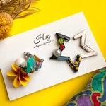 栞イヤーカフ　金木犀の流星群