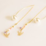 ◆SALE!!◆送料無料◆　Paris　幸せを呼ぶ小鳥　パールキャッチアメリカンピアス