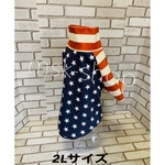 完成品即納可●ラグラン長袖Tee●星柄×赤ボーダー●アメコカ●コッカースパニエル