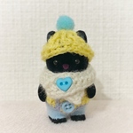ネズミちゃん用冬のお出かけ3点セット(黄×水色)