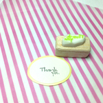 極小 「Thank you」 消しゴムはんこ