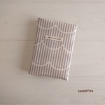 母子手帳ケース( S ) • お薬手帳 • 通帳 ケース　* Frill stripe　 col. rose gray