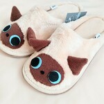シャム猫スリッパa もこもこMサイズ