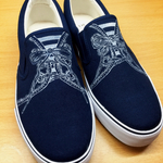 まるでスニーカー？！なスリッポン ネイビー