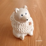 POLAR BEAR • しろくま貯金箱　　　* フード付きポンチョ　col. cream