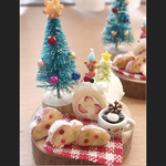 ミニチュア　クリスマスロールケーキセット