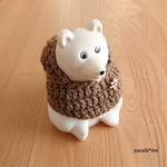 POLAR BEAR • しろくま貯金箱　　　* フード付きポンチョ　col. brown