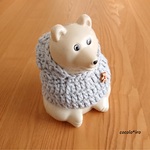 POLAR BEAR • しろくま貯金箱　　　* フード付きポンチョ　col. lightgray