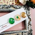 ꫛꫀꪝ✧‧˚一輪の花💚✿贅沢3点セット✩.*˚【グリーン】ピアス/イヤリング