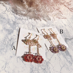 New✧ピアス/イヤリング♡アンティーク調チェコビーズの大人可愛いaccessory♥︎︎∗︎*ﾟクリスマスにもおすすめ🎄