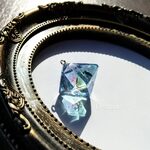 【アクセ選択可能】レジン・八面体のブルー&パープル【推し色鉱石レジン メイクォーツ・El-Shade】