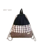 再販【cotton＆linen④紺】３way体操着入れ　5LW