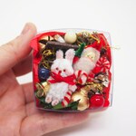 クリスマスオーナメント＊見習いちびサンタと白うさぎのおともだち（12/1～順次発送）