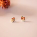 (受注制作）有田焼 陶片 金継ぎ ピアス イヤリング / マザーオブパール 小サイズ　伝統工芸