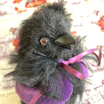 カラスのぬいぐるみ　紫