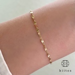 つけっぱなしOK♪ 316L サージカルステンレス　ペタルチェーン　ブレスレット　▷316L stainless petal chain kiitos ステンレス　アレルギー対応