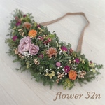 【SALE】2,500→✨1,500✨　薔薇の半月型リース
