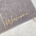 人気No.1【 Welcome】真鍮風ステッカー 何処にでも貼れる ステッカー  おまけ付き 手描き風 筆記体 ステッカー オーダー ステッカーシール 