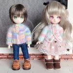 オビツ11・ねんどろいどどーるサイズ　パステルカラーのふわふわカーディガン
