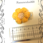 黄色いお花のbaby hair clip♪