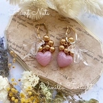 ♡ハートの木の実♡ 〜Antique Pink× Gold〜　フープタイプ