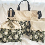 入園入学3点セット☆ジョリーフルールのレッスンバッグ、シューズ袋、体操着（お着替え）袋