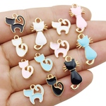 猫チャーム ネコ キャット カン付き アクセサリーパーツ トップ ハンドメイド ねこ