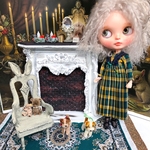 【＊NEW＊】1/6 ドール用　大型サイズ＊ 🦢白鳥のマントルピース🦢　ミニチュア　ブライス  Xmas などに✨　