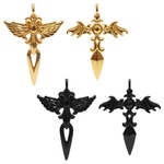 羽 翼 十字架 クロス チャーム アクセサリーパーツ アクセサリートップ 