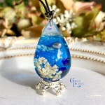 花雫【雪月花】①　ネックレス/ペンダント　雲レジンアクセサリー