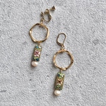 数量限定【chimie vintage】vintage flower beadsイヤリング/ピアス