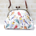 ご予約品＊がま口バッグ＊カラフルバード